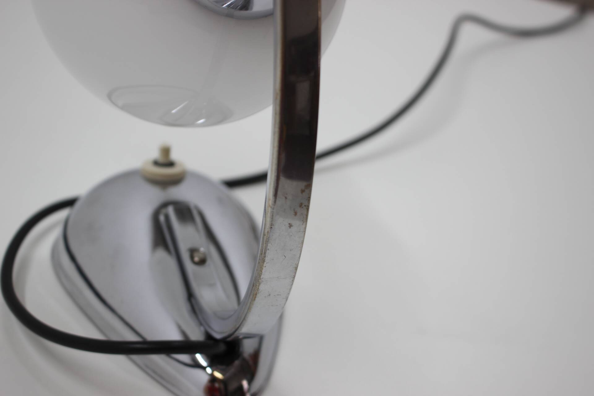 1950s chrome table lamp, Czechoslovakia
