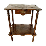 Old wooden pedestal table