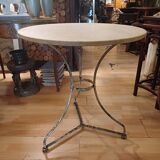 Large bistro pedestal table, 70 cm in diameter, circa 1900.