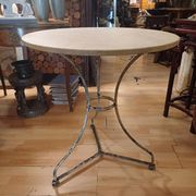 Large bistro pedestal table, 70 cm in diameter, circa 1900.