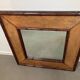 Big faux bamboo and leather mirror