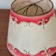 Red and gold parchment lampshade from the 1960s.