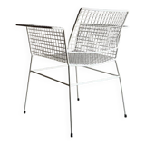 Chaise en fil métallique blanc d'Erlau | Allemagne | Années 1960