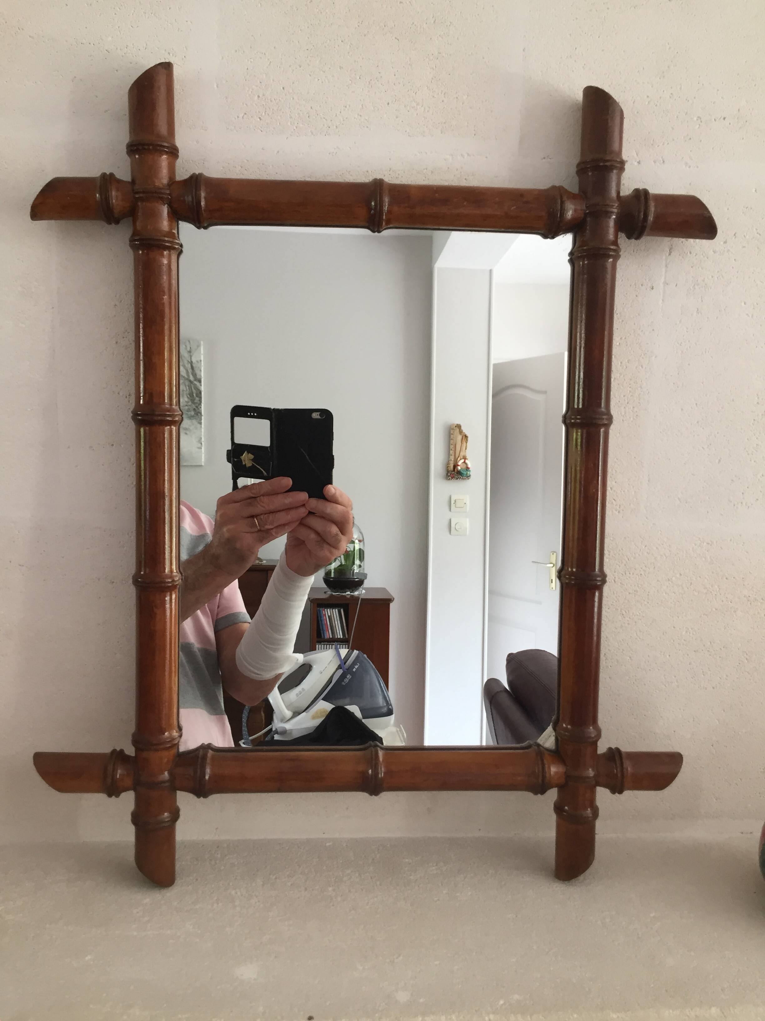Bamboo imitation wooden mirror