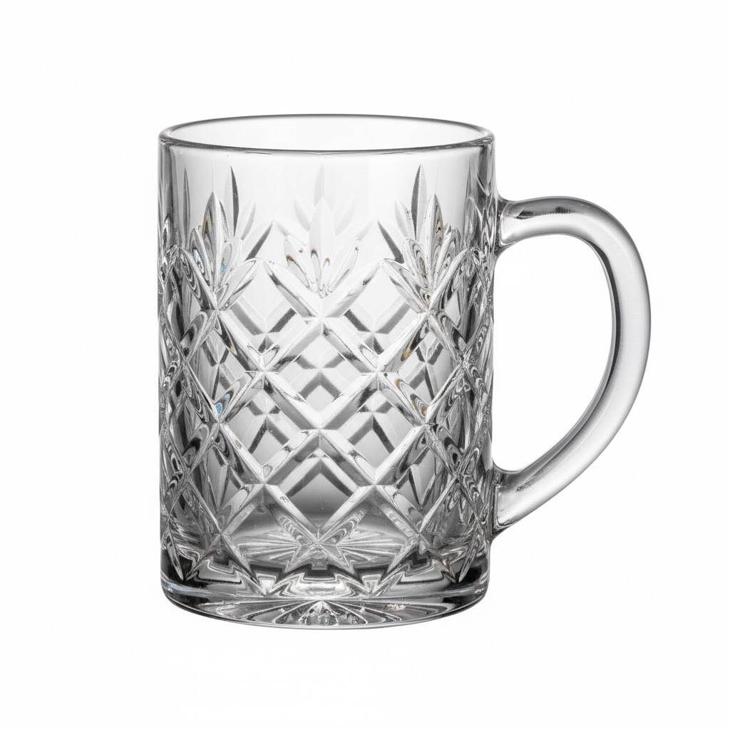 Cut glass beer mug