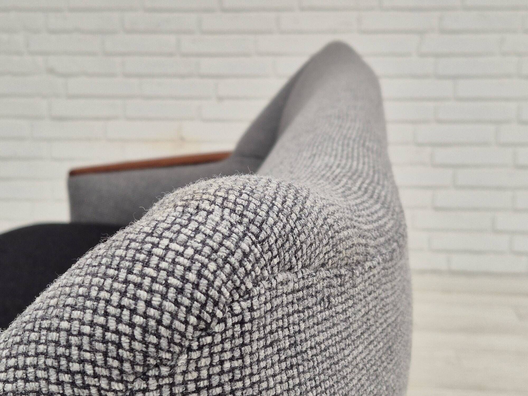 1960s, Danish sofa by Kurt Østervig model 58, completely reupholstered, furniture wool, teak wood.