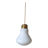 White opaline pendant light – workshop charm and old-world softness