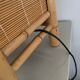 Lampe en rotin vintage