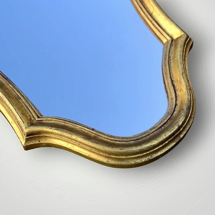 Louis XV style gilded resin mirror – 1960s