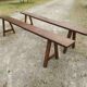 Paire de bancs de ferme 200 cm