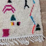 Handmade wool Berber rug 235 X 140 CM