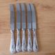 5 vintage silver metal knives with stainless steel blade 240514