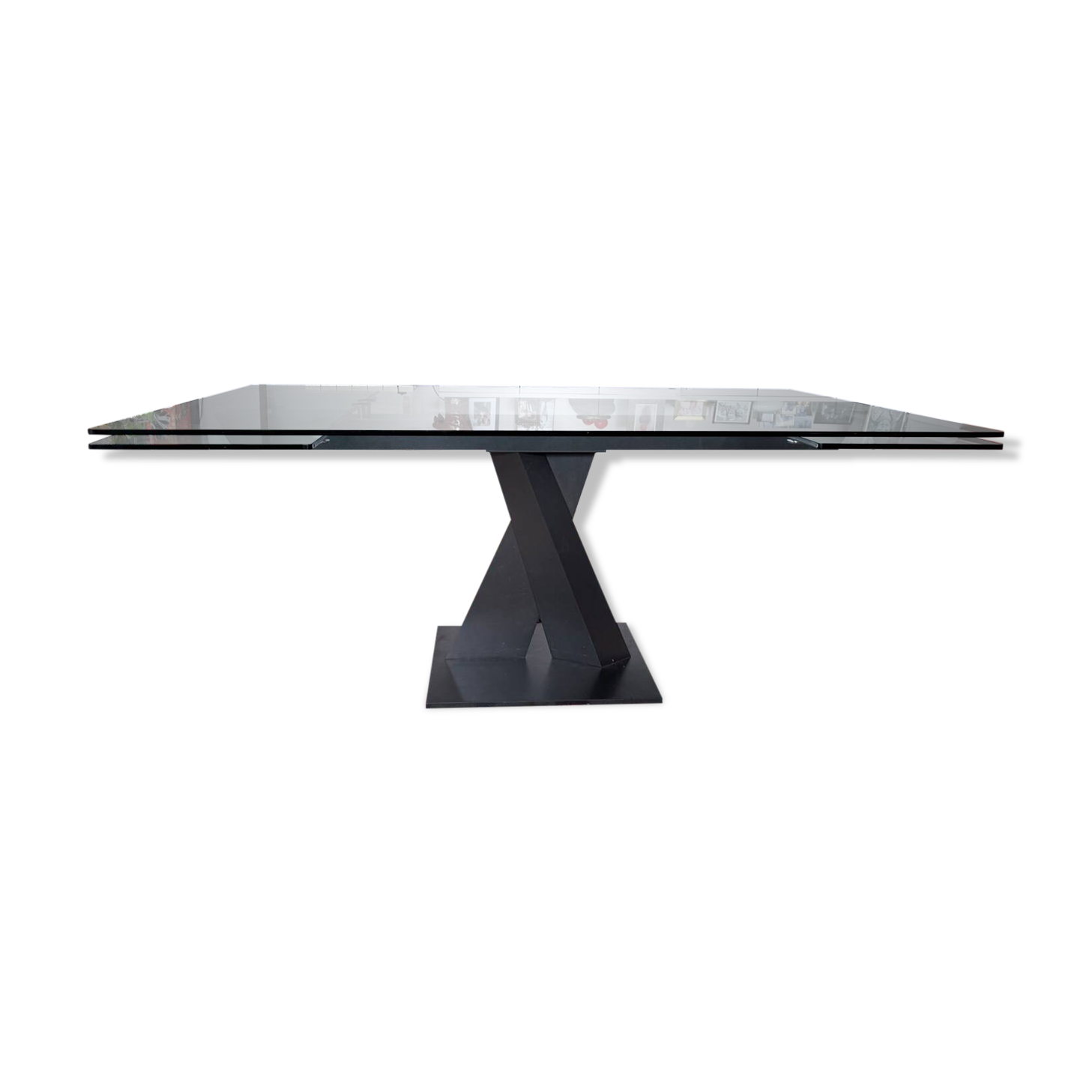 Extensible dining table (180-260) glass Roche Bobois