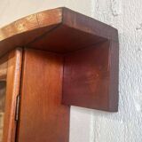 Armoire murale vintage / mini vitrine / armoire murale : verre & bois