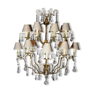 Chandelier à pampilles Prato de chez Flamant