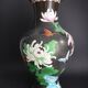 Vase in Chinese partitioned enamel butterflies