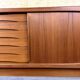 1960s 1970s Teak Sideboard Credenza by Dyrlund Made in Denmark