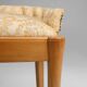 French 1940s Art Nouveau side chair in beech wood with low back