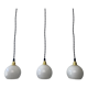 Lot 3 old hanging lamps in vintage opaline 10 cm