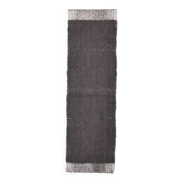 2x7 Brown Handmade Vintage Runner Rug, 64x212Cm