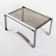 Vintage coffee table in chromed metal and glass, France 1970