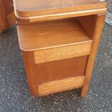Bedside art deco solid oak