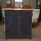 Riveted metal sideboard cabinet 1940
