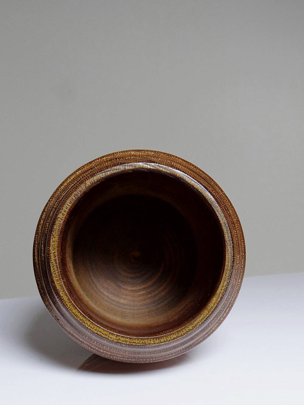 Tobacco jar, vintage turned wooden box from the 40s-50s