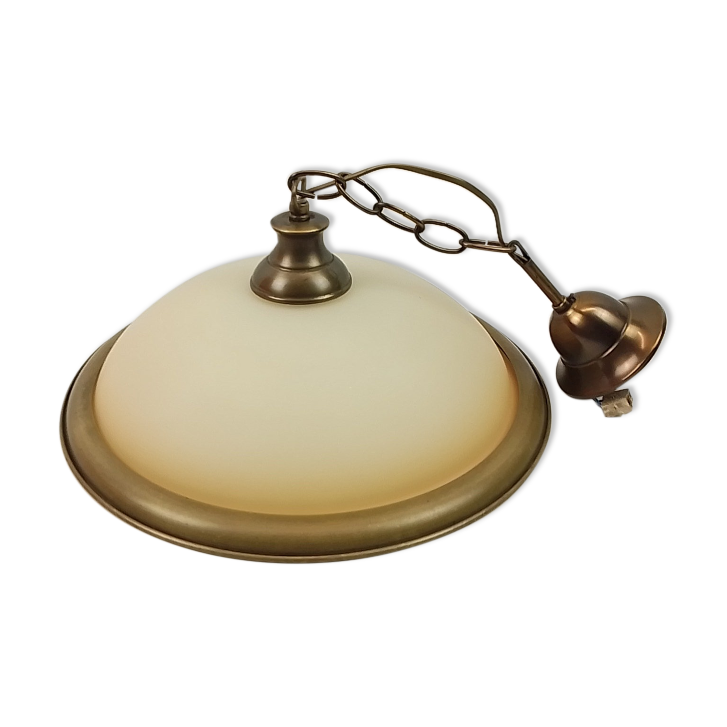 Round chandelier in glass and brass diameter 40cm