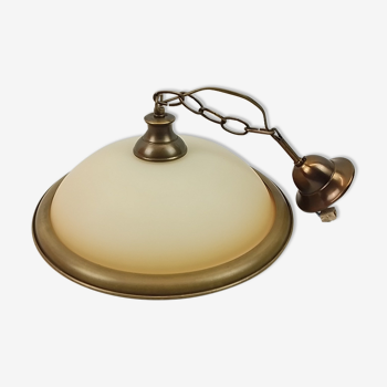 Round chandelier in glass and brass diameter 40cm