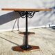 Table bistrot de Paris 1900 à colonnes Art Nouveau fonte