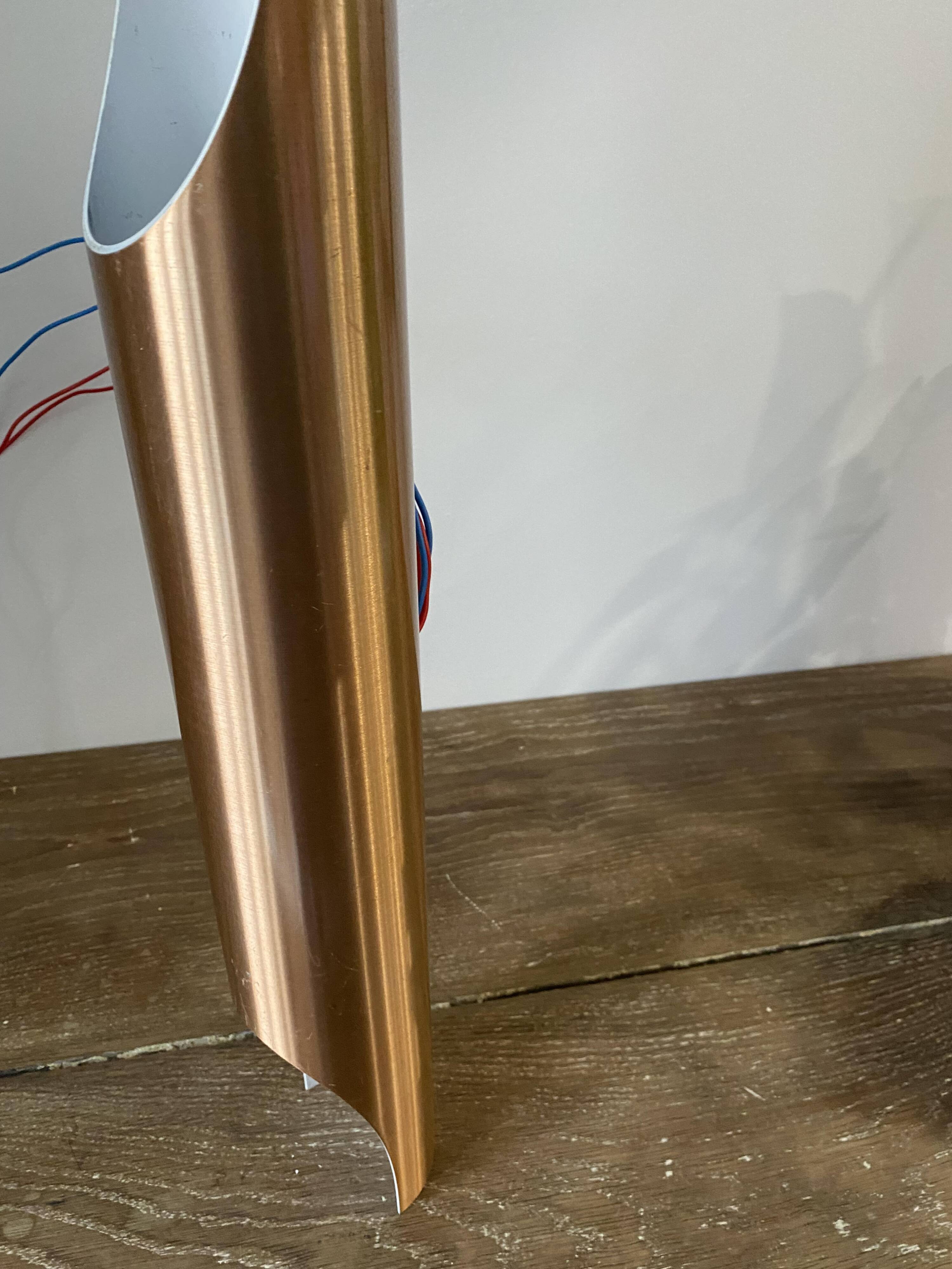 N3 Sconce Fuga XL copper / rosé wall light Raak Komulainen 1970 vintage