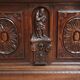 Antique Renaissance-style chest in richly carved solid walnut.