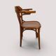 Fauteuil de bureau bistrot en hêtre courbé, style Thonet, circa 1960