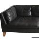 Black leather sofa