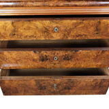 Bureau of polished walnut and mahogany, 1850s