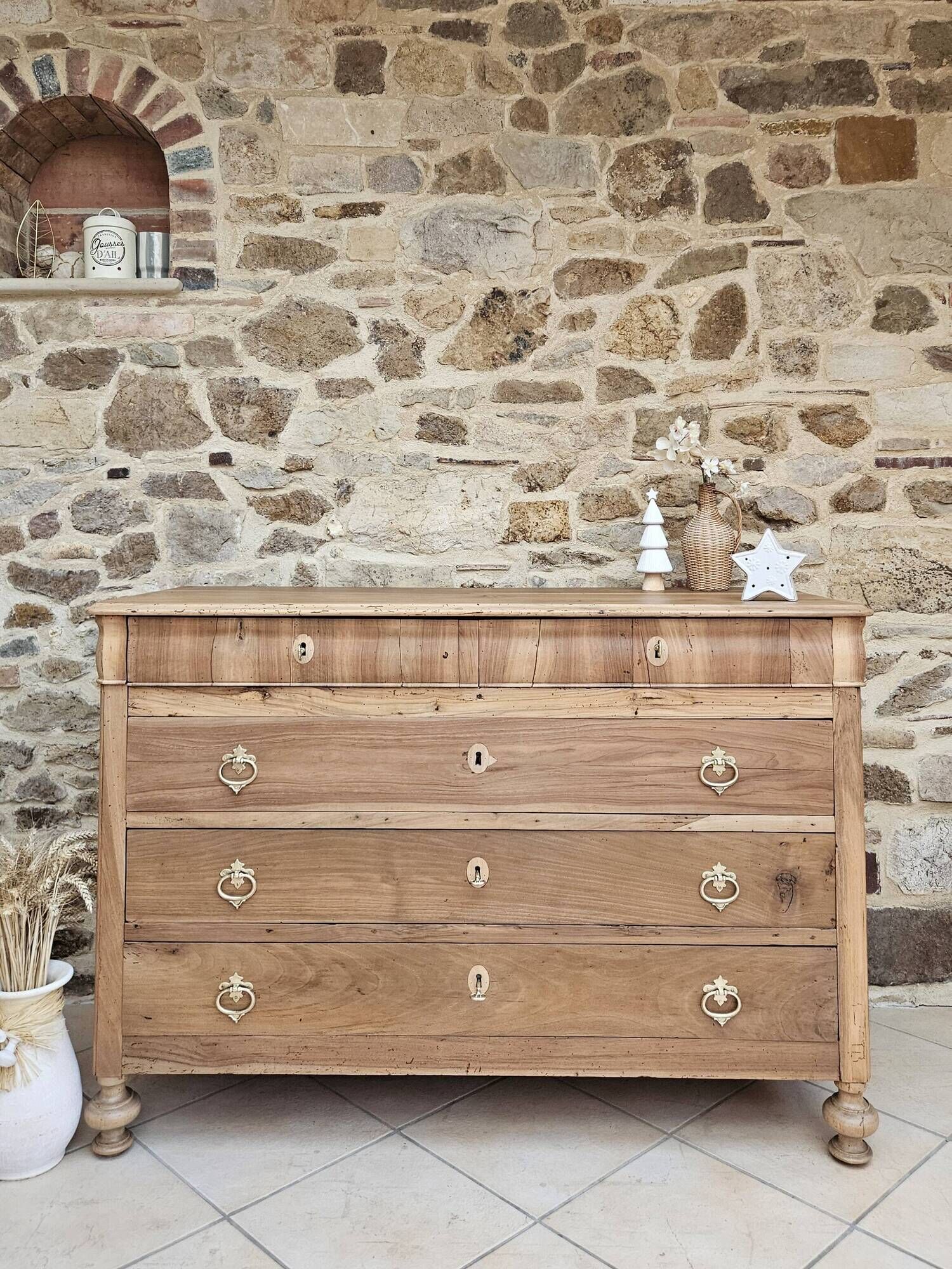 Antique walnut chest of drawers
