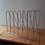Magazine or vinyl holder - chrome steel design