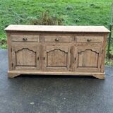 Raw wood sideboard