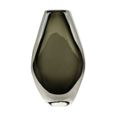Nils Landberg 'Sommerso' smoked glass vase for Orrefors, Sweden, 1970s