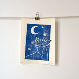 Linogravure originale Dobermann