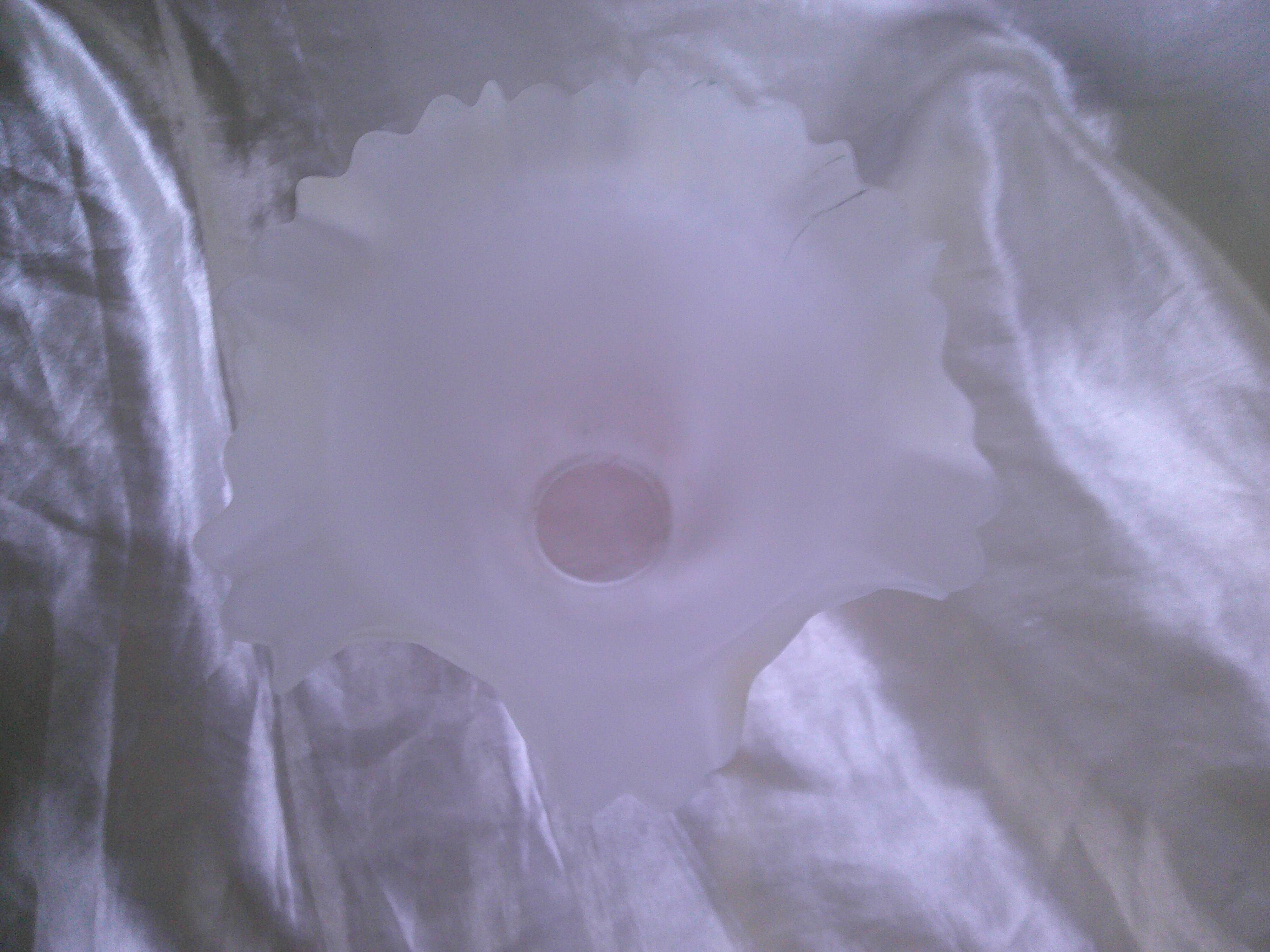 Set of 5 frosted glass lampshades