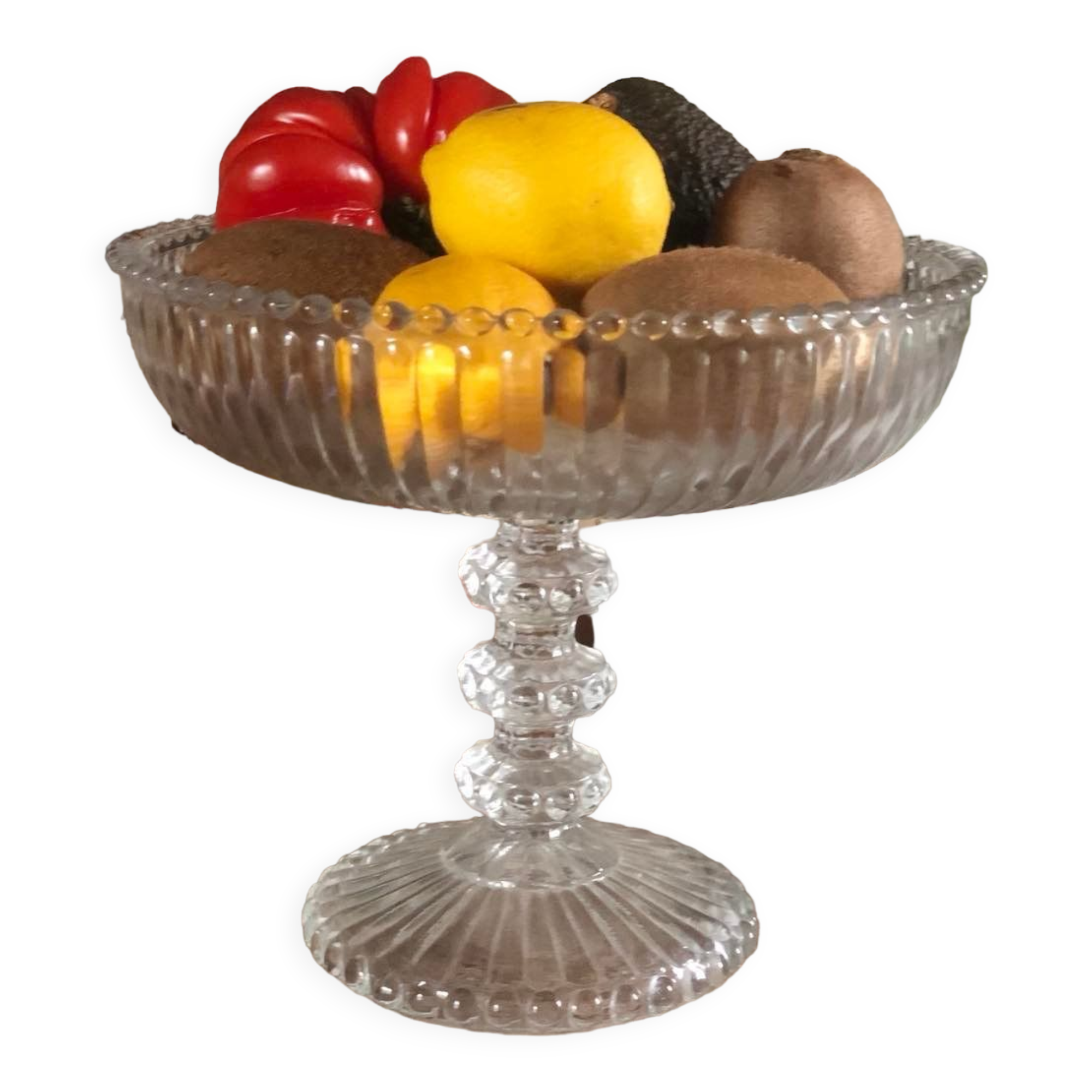 Vintage molded glass stand cup