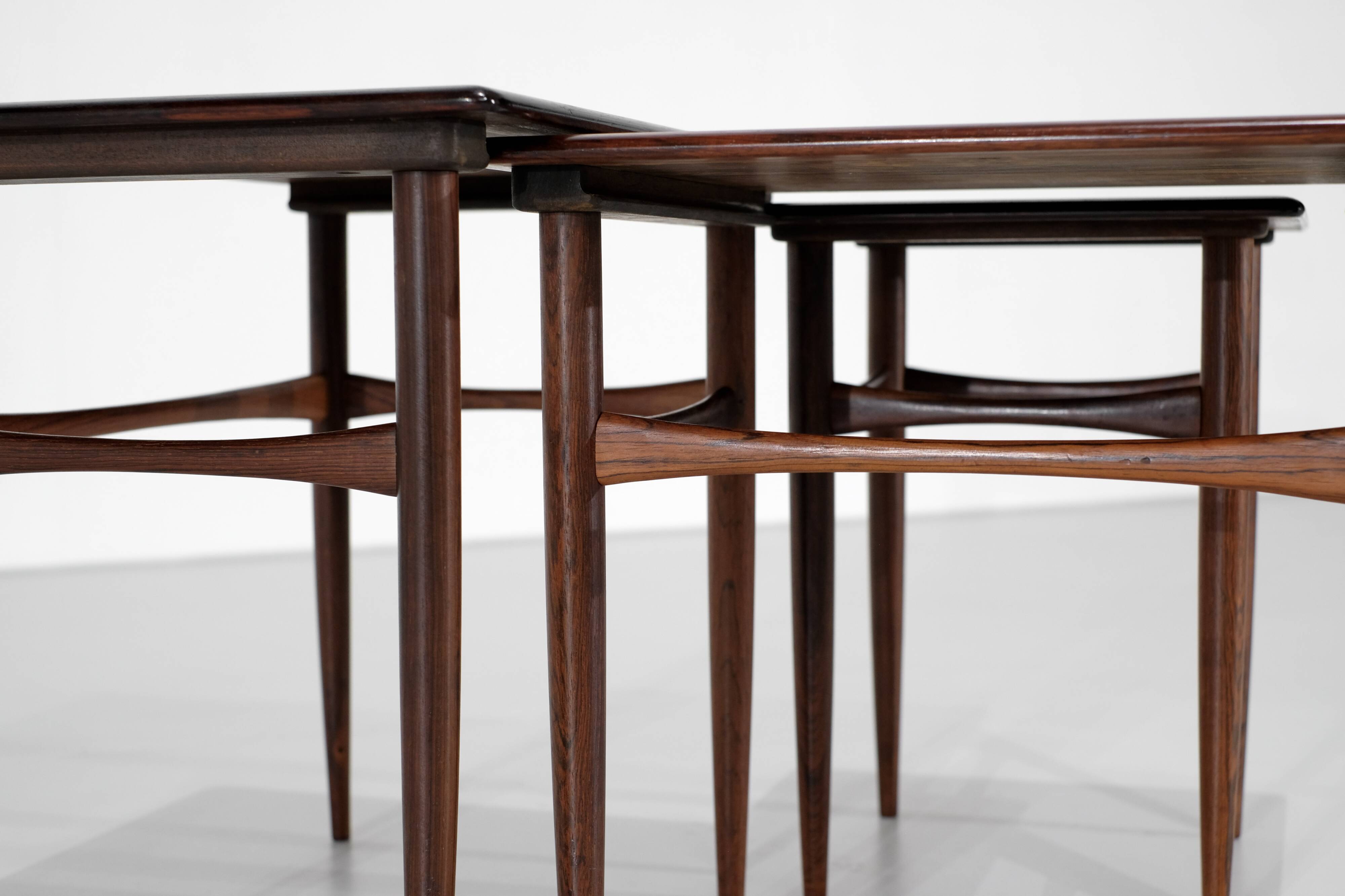 Side tables by Kai Kristiansen for Skovmand & Andersen Denmark 1960