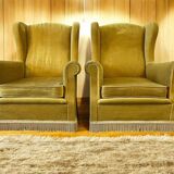 Set of 2 vintage club chairs / armchairs / individual armchairs