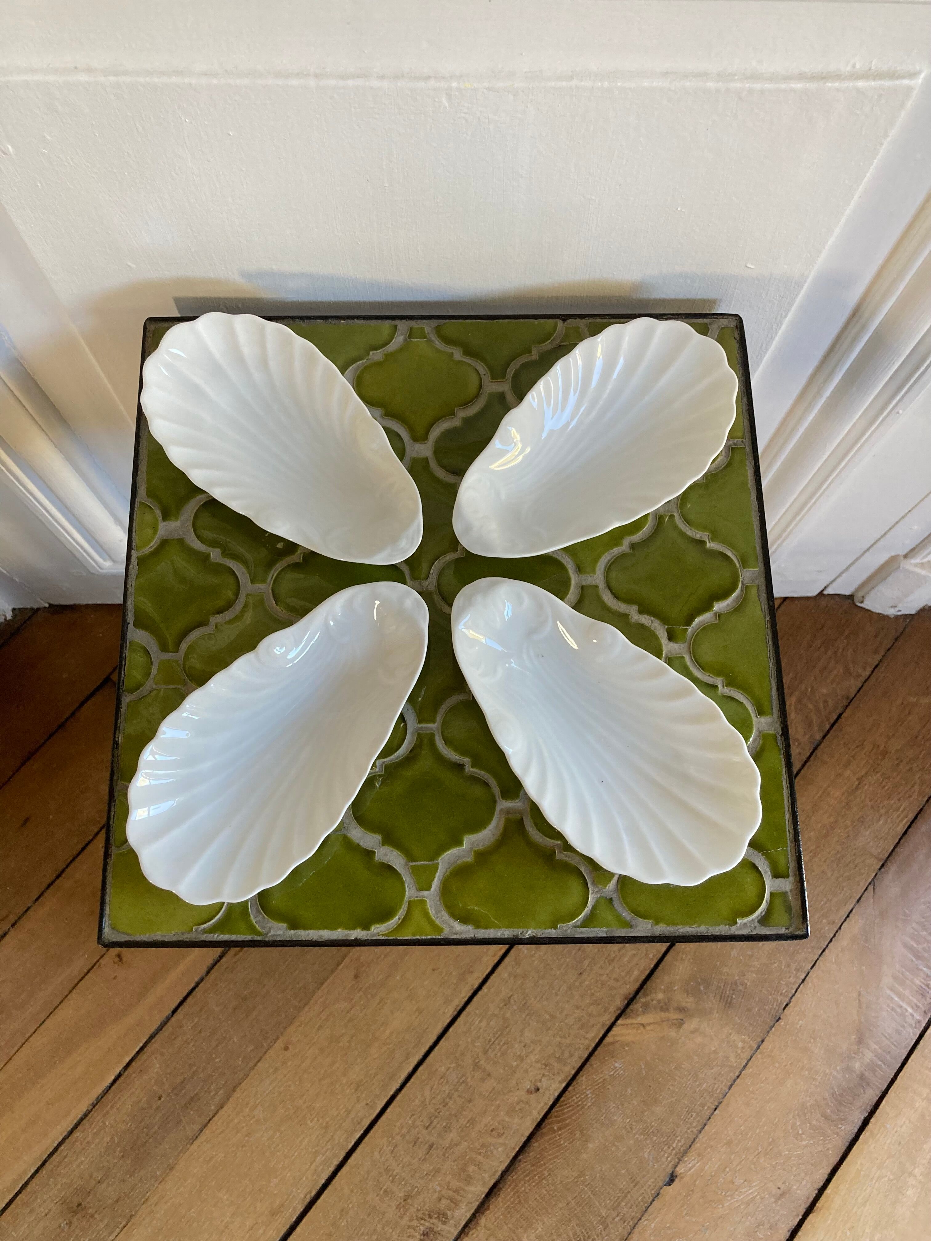 Antique porcelain cups scallops