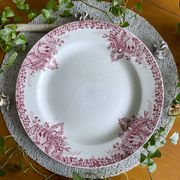 Antique serving platter in Saint-Amand earthenware (Nord)