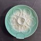 Niderviller sea-green earthenware oyster plates, set of 10 + dish
