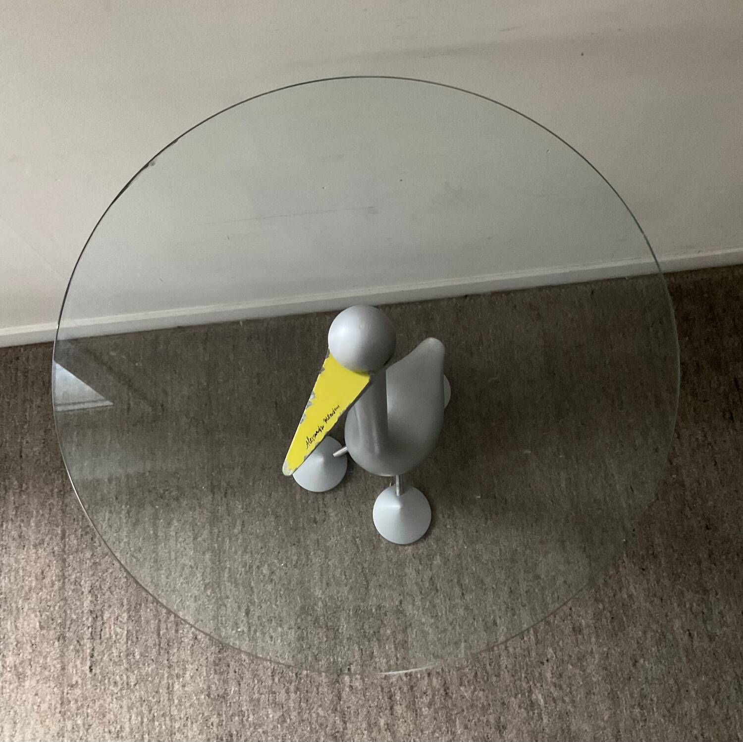 Zanotta “Sirfo” coffee table designed by Alessandro Mendini from the 80s