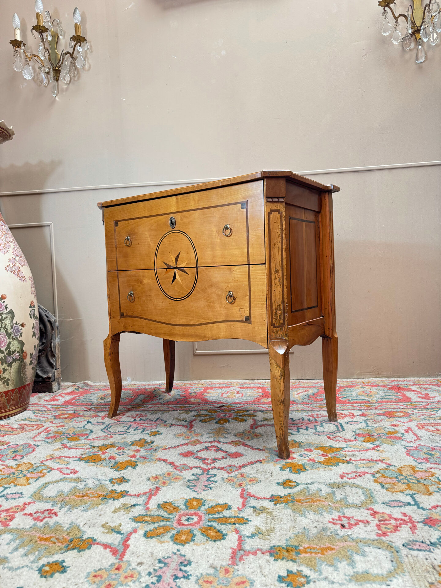 Cherry wood sauteuse commode from the transitional period, 18th century